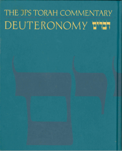 The JPS Torah Commentary: Deuteronomy | The Jewish Publication Society